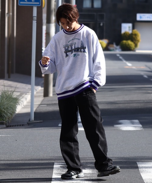 FILA(フィラ)の「【FILA/フィラ】カラーリブ ヴィンテージロゴ スウェット トレーナー(スウェット・メンズ・アッシュグレー/グリーン/ネイビー・LL/M/L)」の19枚目の写真