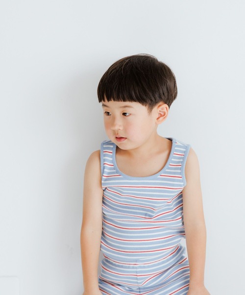 LOWRYS FARM(ローリーズファーム)の「USAリブタンクトップ* 994925(タンクトップ・キッズ・ブラック/パープル/パープル系その他/グリーン/ブルー・110cm/120cm/130cm/140cm/150cm)」の1枚目の写真