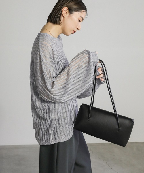 select MOCA（セレクトモカ）の「【ZOZO限定】スクエアハンドルバッグ（ハンドバッグ・レディース・ブラック/シルバー・FREE）」の13枚目の写真