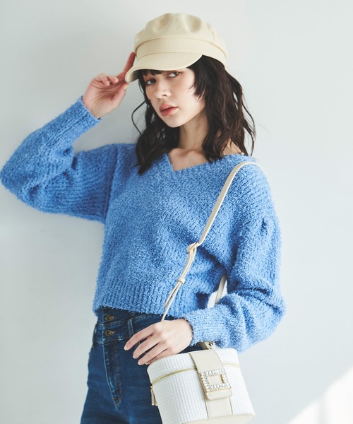 31 Sons de mode（トランテアン　ソン　ドゥ　モード）の「ビジューバニティバッグ（ハンドバッグ・レディース・ベージュ/オフホワイト・フリー）」の6枚目の写真