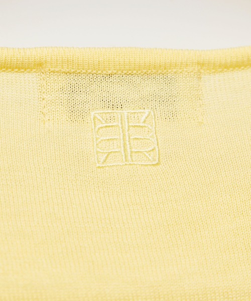 ROPE'（ロペ）の「【洗える/涼感】シルクコットンクルーネック五分袖プルオーバー【アンサンブル対応】（ニット/セーター・レディース・ネイビー/イエロー/パープル/オフホワイト・FREE）」の18枚目の写真