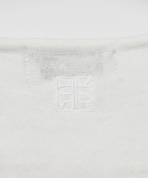 ROPE'（ロペ）の「【洗える/涼感】シルクコットンクルーネック五分袖プルオーバー【アンサンブル対応】（ニット/セーター・レディース・ネイビー/イエロー/パープル/オフホワイト・FREE）」の16枚目の写真