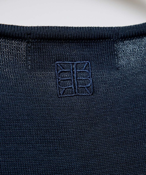 ROPE'（ロペ）の「【洗える/涼感】シルクコットンクルーネック五分袖プルオーバー【アンサンブル対応】（ニット/セーター・レディース・ネイビー/イエロー/パープル/オフホワイト・FREE）」の13枚目の写真