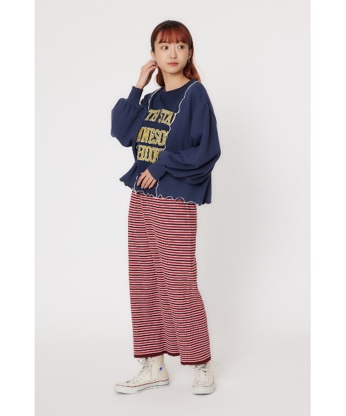 RODEO CROWNS WIDE BOWL(ロデオクラウンズワイドボウル)の「ボーダーリブニット スカート(スカート・レディース・レッド系その他/ブルー系その他3・FREE)」の13枚目の写真