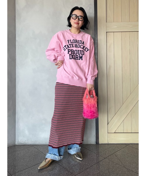 RODEO CROWNS WIDE BOWL(ロデオクラウンズワイドボウル)の「ボーダーリブニット スカート(スカート・レディース・レッド系その他/ブルー系その他3・FREE)」の20枚目の写真