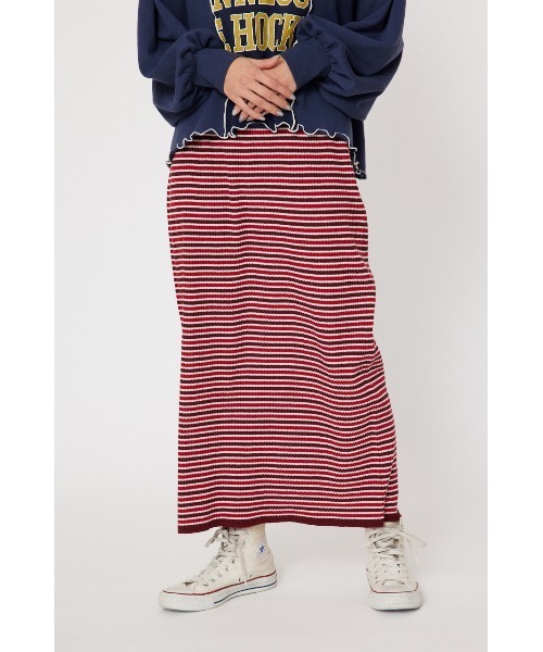 RODEO CROWNS WIDE BOWL(ロデオクラウンズワイドボウル)の「ボーダーリブニット スカート(スカート・レディース・レッド系その他/ブルー系その他3・FREE)」の19枚目の写真