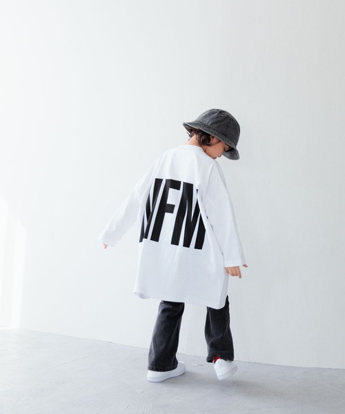 LOWRYS FARM（ローリーズファーム）の「ＵＳＡプリントワンピースロングスリーブ　 102337（ワンピース・キッズ・グレー/ホワイト/レッド/ネイビー・110cm/120cm/130cm/140cm/150cm）」の2枚目の写真