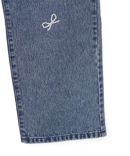 Alley by w closet（アリーバイダブルクローゼット）の「【Alley】パールリボン付きデニムパンツ（デニムパンツ・レディース・ブルー・FREE）」の14枚目の写真