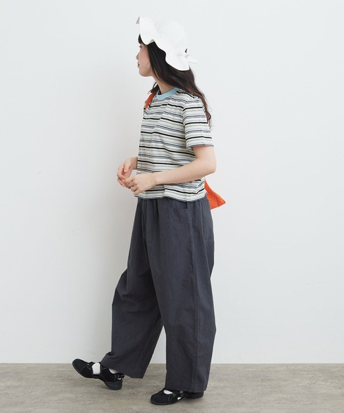 bulle de savon(ビュルデサボン)の「マルチボーダー Tシャツ(Tシャツ/カットソー・レディース・レッド/ベージュ/チャコールグレー/マルチ・FREE)」の15枚目の写真