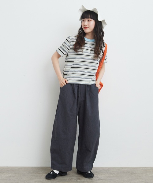 bulle de savon(ビュルデサボン)の「マルチボーダー Tシャツ(Tシャツ/カットソー・レディース・レッド/ベージュ/チャコールグレー/マルチ・FREE)」の17枚目の写真