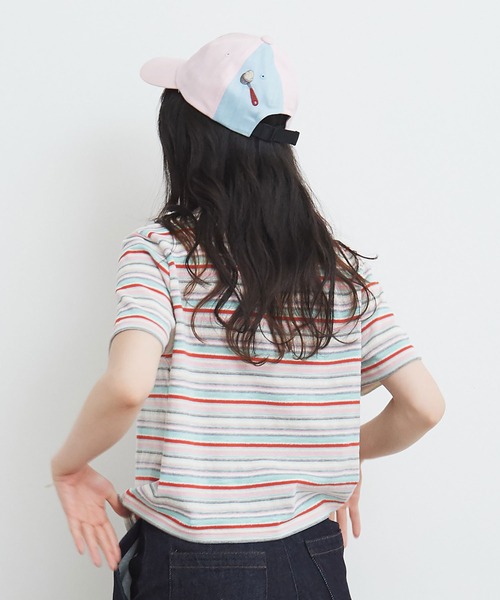 bulle de savon(ビュルデサボン)の「マルチボーダー Tシャツ(Tシャツ/カットソー・レディース・レッド/ベージュ/チャコールグレー/マルチ・FREE)」の21枚目の写真