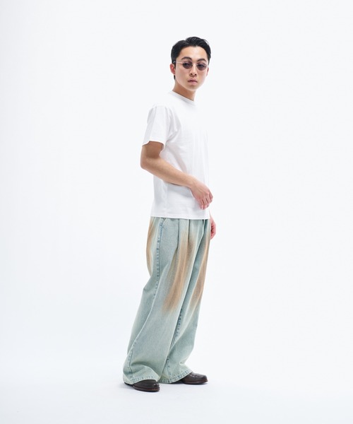 大幅値下げ！HIDEHIKOYAMANE・デニム・CRAZYJACQUARD DUR加工 ワイドデニムパンツ|HYSTERIC GLAMOUR MEN | HYSTERIC