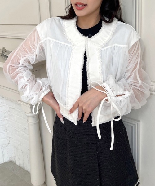 ROYAL PARTY（ロイヤルパーティー）の「デニムチュールブルゾン