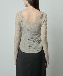 LE CIEL BLEU Zodiac Tattoo Sheer Top