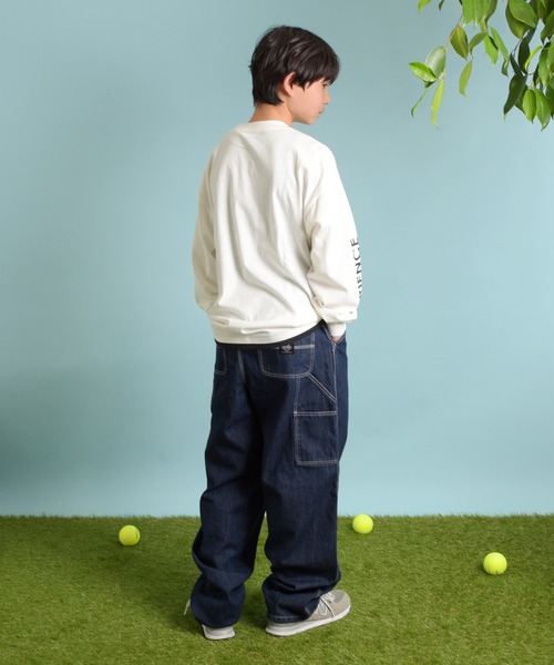 GLAZOS(グラソス)の「デニム・配色ステッチペインターパンツ(その他パンツ・キッズ・ブラック/サックスブルー/インディゴブルー・170cm/160cm/150cm/140cm)」の12枚目の写真