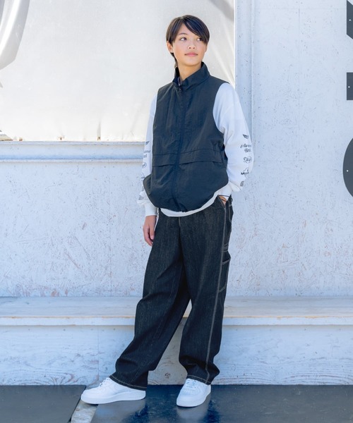 GLAZOS(グラソス)の「デニム・配色ステッチペインターパンツ(その他パンツ・キッズ・ブラック/サックスブルー/インディゴブルー・170cm/160cm/150cm/140cm)」の7枚目の写真