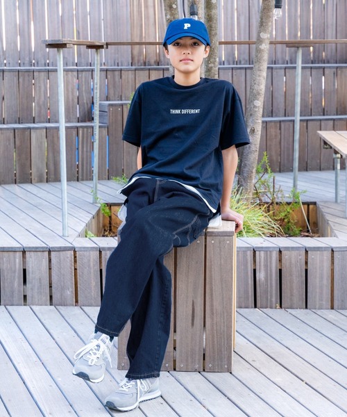 GLAZOS(グラソス)の「デニム・配色ステッチペインターパンツ(その他パンツ・キッズ・ブラック/サックスブルー/インディゴブルー・170cm/160cm/150cm/140cm)」の11枚目の写真