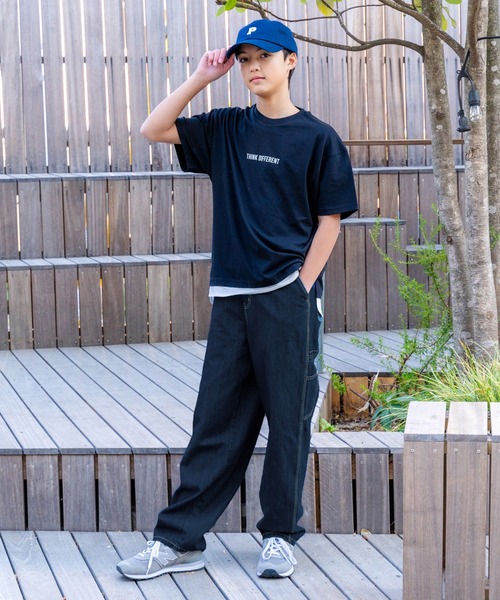 GLAZOS(グラソス)の「デニム・配色ステッチペインターパンツ(その他パンツ・キッズ・ブラック/サックスブルー/インディゴブルー・170cm/160cm/150cm/140cm)」の10枚目の写真