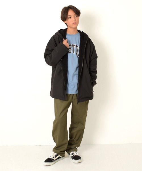 GLAZOS（グラソス）の「【大人向けサイズあり】裏ボア・フードジャケット（ブルゾン・キッズ・ブラック・130cm/170cm/160cm/150cm/140cm）」の3枚目の写真