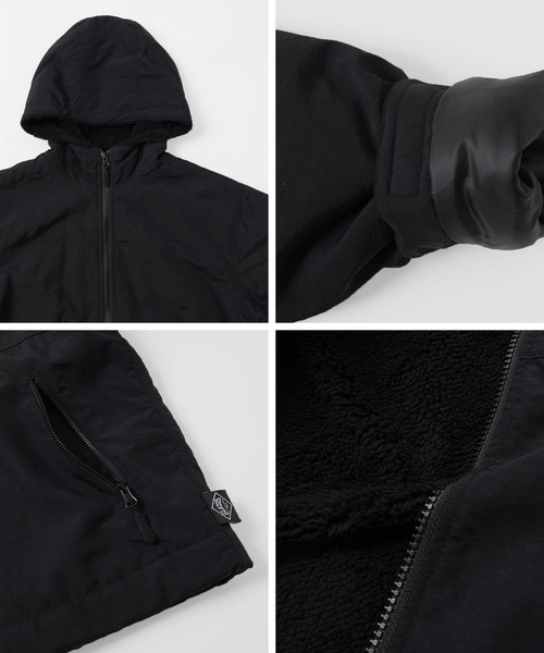 GLAZOS（グラソス）の「【大人向けサイズあり】裏ボア・フードジャケット（ブルゾン・キッズ・ブラック・130cm/170cm/160cm/150cm/140cm）」の6枚目の写真