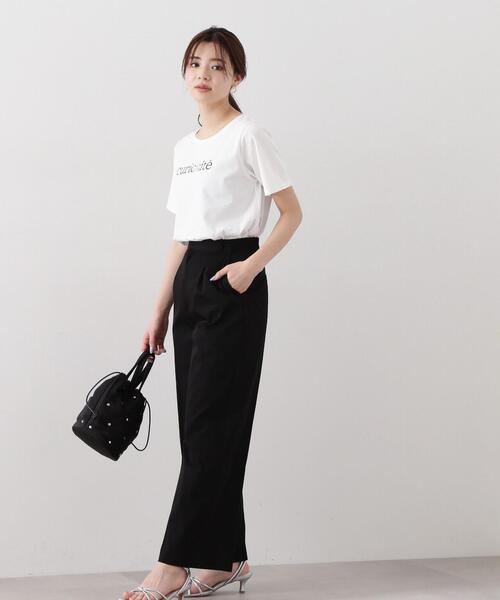 PROPORTION BODY DRESSING（プロポーションボディドレッシング）の「ストレートワイドパンツ / 1214130302（その他パンツ・レディース・ブラック/オフホワイト・MEDIUM/SMALL）」の6枚目の写真