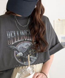 Java（ジャバ）の「【ロンT登場！】《JaVaジャバコラボ》ゆるっとカジュアルに着こなす。綿100%ピグメント加工グラフィックプリントTシャツ＆ロンT(半袖)(長袖)（Tシャツ/カットソー）」