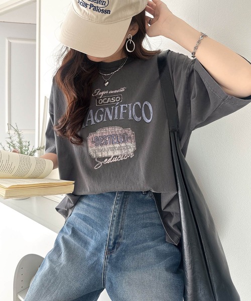 Java（ジャバ）の「【ロンT登場！】《JaVaジャバコラボ》ゆるっとカジュアルに着こなす。綿100%ピグメント加工グラフィックプリントTシャツ＆ロンT(半袖)(長袖)（Tシャツ/カットソー・レディース・A/E/C/D/B/G/F/ブラック系2/ブラック系3/ブラック系1・LARGE/MEDIUM/SMALL/X-LARGE）」の21枚目の写真