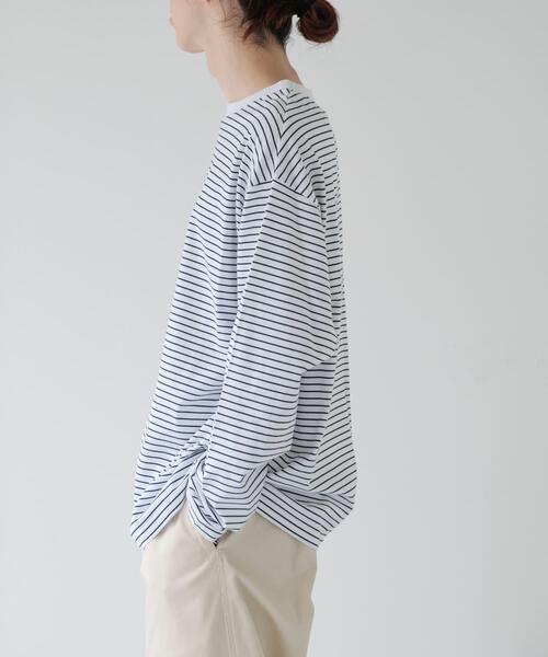 FORK&SPOON(フォークアンドスプーン)の「FORK&SPOON ボーダーロングスリーブTシャツ(Tシャツ/カットソー・メンズ・ブラック系その他/ブルー系その他/ホワイト系その他・4/5)」の21枚目の写真