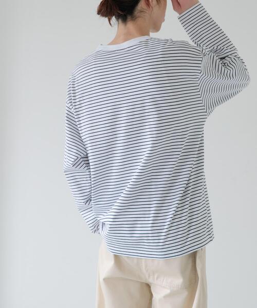 FORK&SPOON(フォークアンドスプーン)の「FORK&SPOON ボーダーロングスリーブTシャツ(Tシャツ/カットソー・メンズ・ブラック系その他/ブルー系その他/ホワイト系その他・4/5)」の20枚目の写真