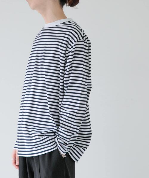 FORK&SPOON(フォークアンドスプーン)の「FORK&SPOON ボーダーロングスリーブTシャツ(Tシャツ/カットソー・メンズ・ブラック系その他/ブルー系その他/ホワイト系その他・4/5)」の14枚目の写真