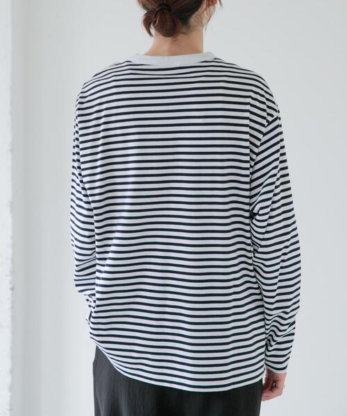 FORK&SPOON(フォークアンドスプーン)の「FORK&SPOON ボーダーロングスリーブTシャツ(Tシャツ/カットソー・メンズ・ブラック系その他/ブルー系その他/ホワイト系その他・4/5)」の13枚目の写真