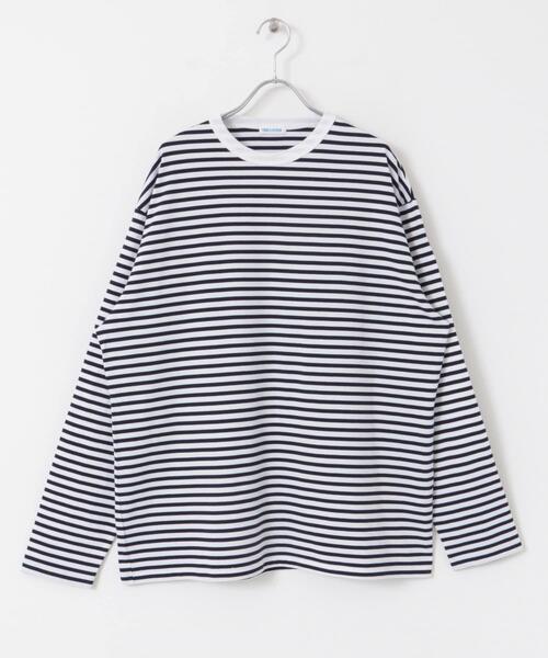 FORK&SPOON(フォークアンドスプーン)の「FORK&SPOON ボーダーロングスリーブTシャツ(Tシャツ/カットソー・メンズ・ブラック系その他/ブルー系その他/ホワイト系その他・4/5)」の10枚目の写真