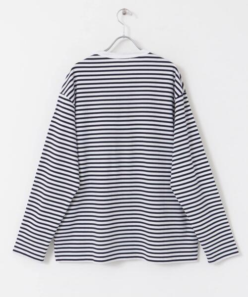 FORK&SPOON(フォークアンドスプーン)の「FORK&SPOON ボーダーロングスリーブTシャツ(Tシャツ/カットソー・メンズ・ブラック系その他/ブルー系その他/ホワイト系その他・4/5)」の9枚目の写真