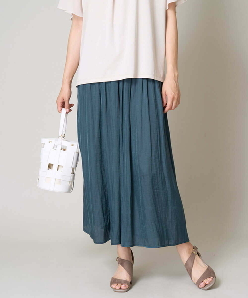 a.v.v（アーヴェヴェ）の「【洗える/イージーケア】落ち感ギャザースカンツ（その他パンツ・レディース・ブルー/ベージュ/ダークグレー/グリーン/オレンジ/ブラウン/レッド/ネイビー/サンドベージュ/ダークグリーン・38/40/36/42/34）」の5枚目の写真