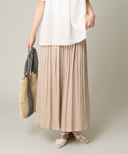 a.v.v（アーヴェヴェ）の「【洗える/イージーケア】落ち感ギャザースカンツ（その他パンツ・レディース・ブルー/ベージュ/ダークグレー/グリーン/オレンジ/ブラウン/レッド/ネイビー/サンドベージュ/ダークグリーン・38/40/36/42/34）」の3枚目の写真