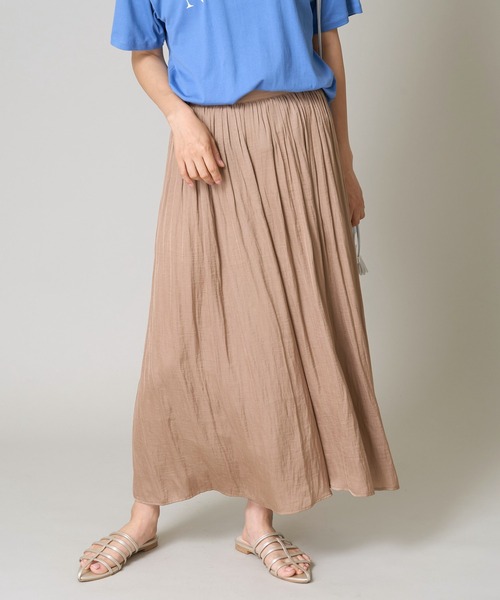 a.v.v（アーヴェヴェ）の「【洗える/イージーケア】落ち感ギャザースカンツ（その他パンツ・レディース・ブルー/ベージュ/ダークグレー/グリーン/オレンジ/ブラウン/レッド/ネイビー/サンドベージュ/ダークグリーン・38/40/36/42/34）」の4枚目の写真