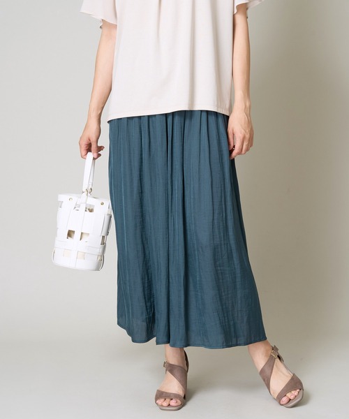 a.v.v（アーヴェヴェ）の「【洗える/イージーケア】落ち感ギャザースカンツ（その他パンツ・レディース・ブルー/ベージュ/ダークグレー/グリーン/オレンジ/ブラウン/レッド/ネイビー/サンドベージュ/ダークグリーン・38/40/36/42/34）」の14枚目の写真