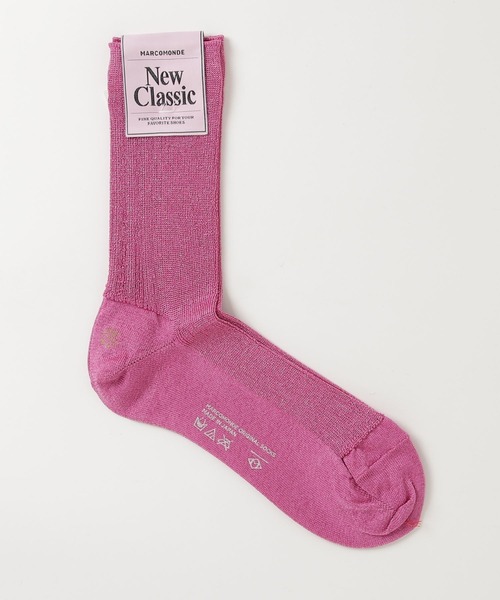 MARCOMONDE（マルコモンド）の「MARCOMONDE（マルコモンド）glitter ribbed socks 20（ソックス/靴下・レディース・ブルー系その他3/グレー系その他3/ラベンダー/ピンク・1）」の4枚目の写真