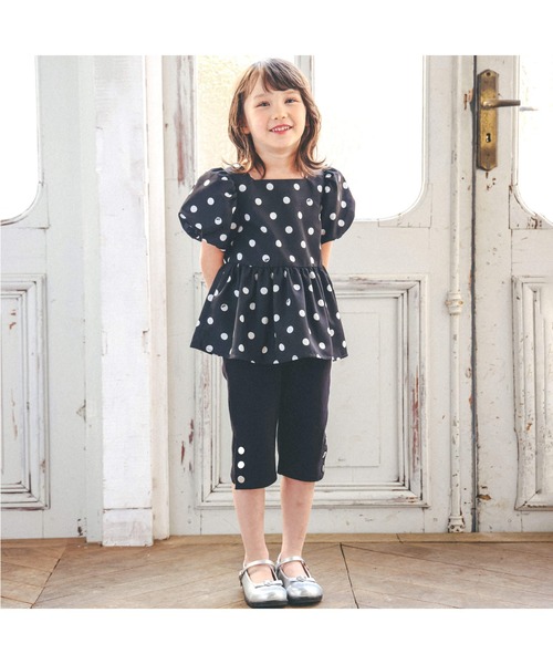 BeBe(ベベ)の「ミラノリブメタルボタンクロップドパンツ(90~150cm)(その他パンツ・キッズ・ブラック・120cm/100cm/110cm/150cm/130cm/140cm/90cm)」の16枚目の写真