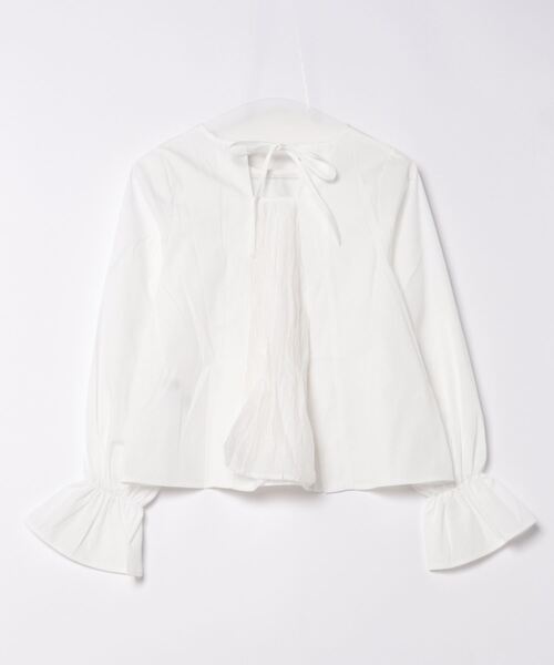 flower(フラワー)の「バックプリーツブラウス(シャツ/ブラウス・レディース・ホワイト/ミント・FREE)」の4枚目の写真