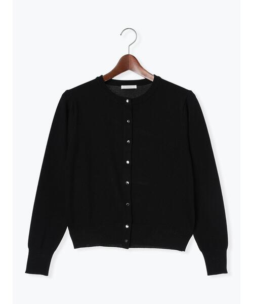 Te chichi(テチチ)の「12G金釦天竺クルーカーディガン(カーディガン/ボレロ・レディース・ブラック/オフホワイト/ブルー/グレー/ピンク・F)」の8枚目の写真