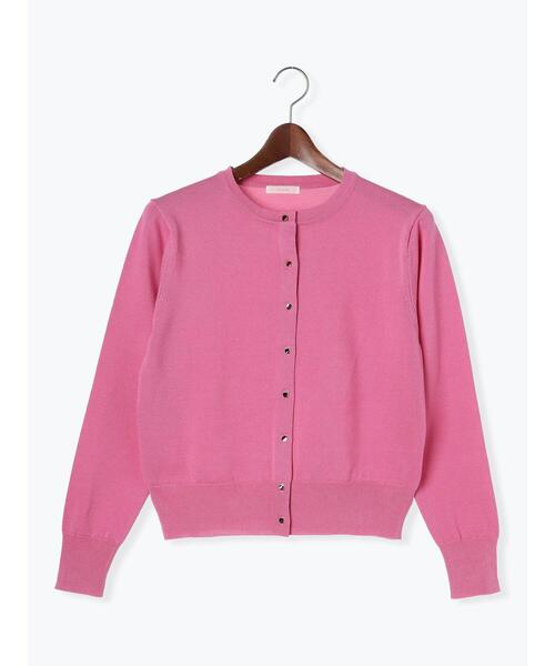 Te chichi(テチチ)の「12G金釦天竺クルーカーディガン(カーディガン/ボレロ・レディース・ブラック/オフホワイト/ブルー/グレー/ピンク・F)」の9枚目の写真