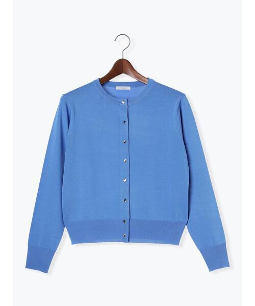Te chichi(テチチ)の「12G金釦天竺クルーカーディガン(カーディガン/ボレロ・レディース・ブラック/オフホワイト/ブルー/グレー/ピンク・F)」の10枚目の写真
