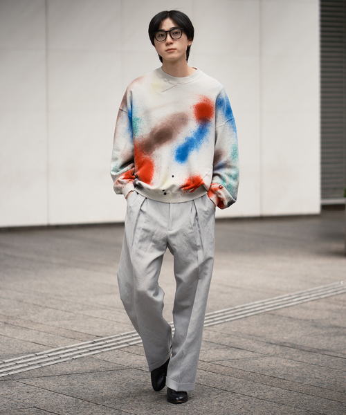 NOMA t.d.（ノーマティーディー）の「【NOMA t.d. for BOUCLE】別注マルチカラー スプレー ハンドダイ スウェット（スウェット・メンズ・その他・2/3）」の2枚目の写真