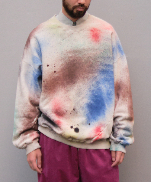NOMA t.d.（ノーマティーディー）の「【NOMA t.d. for BOUCLE】別注マルチカラー スプレー ハンドダイ スウェット（スウェット・メンズ・その他・2/3）」の5枚目の写真