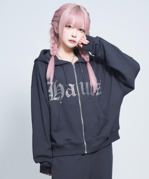 Hauls（ハウルズ）の「きらきら☆ラインストーンZIPパーカー（パーカー