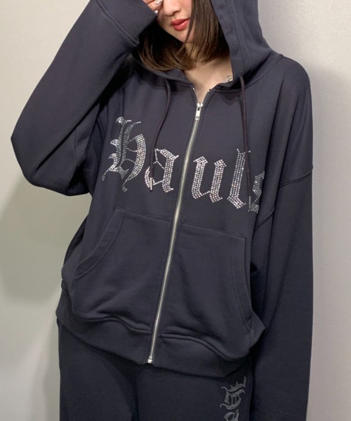 Hauls（ハウルズ）の「きらきら☆ラインストーンZIPパーカー（パーカー