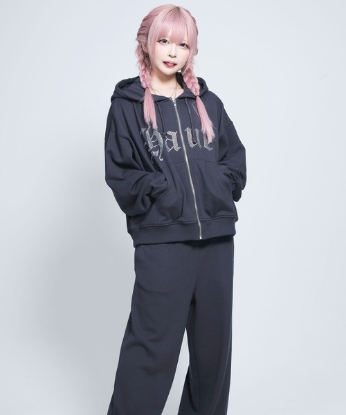 Hauls（ハウルズ）の「きらきら☆ラインストーンZIPパーカー（パーカー