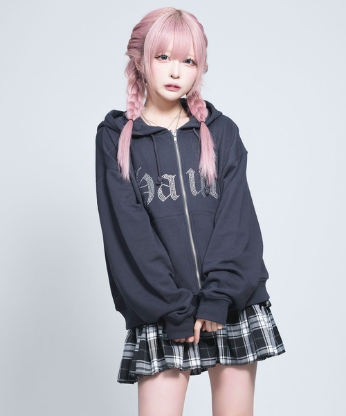 Hauls（ハウルズ）の「きらきら☆ラインストーンZIPパーカー（パーカー
