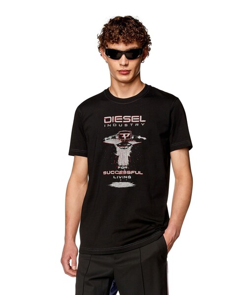 DIESEL（ディーゼル）の「メンズ Tシャツ T-DIEGOR-K69（Tシャツ/カットソー・メンズ・イエロー/ホワイト/ブラック・SMALL/MEDIUM/LARGE/X-LARGE/XX-LARGE/X-SMALL/XXX-LARGE）」の8枚目の写真